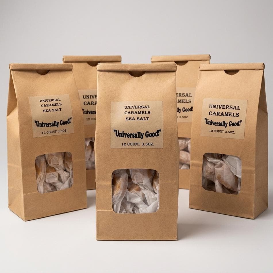 Vanilla Gourmet Caramel Candies, Real Butter & Cream, Melt-in-Your-Mouth Soft Chewy, Individually Wrapped, 32 Count Bag