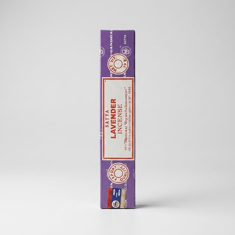 Lavender Incense Sticks, Hand-Rolled Masala, Relaxation & Meditation Aroma, 15 Sticks/Box