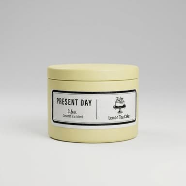 Lemon Vanilla Bakery Scented Candle, Coconut Wax Blend, Bright Citrus Throw, 3 oz Travel Tin, 15+ Hour Burn