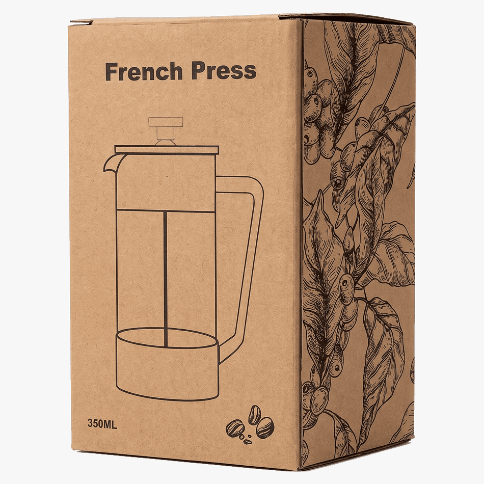 French Press Coffee Maker, 350ml (12 oz), Compact Single-Serve Press Pot for Home, Office & Travel