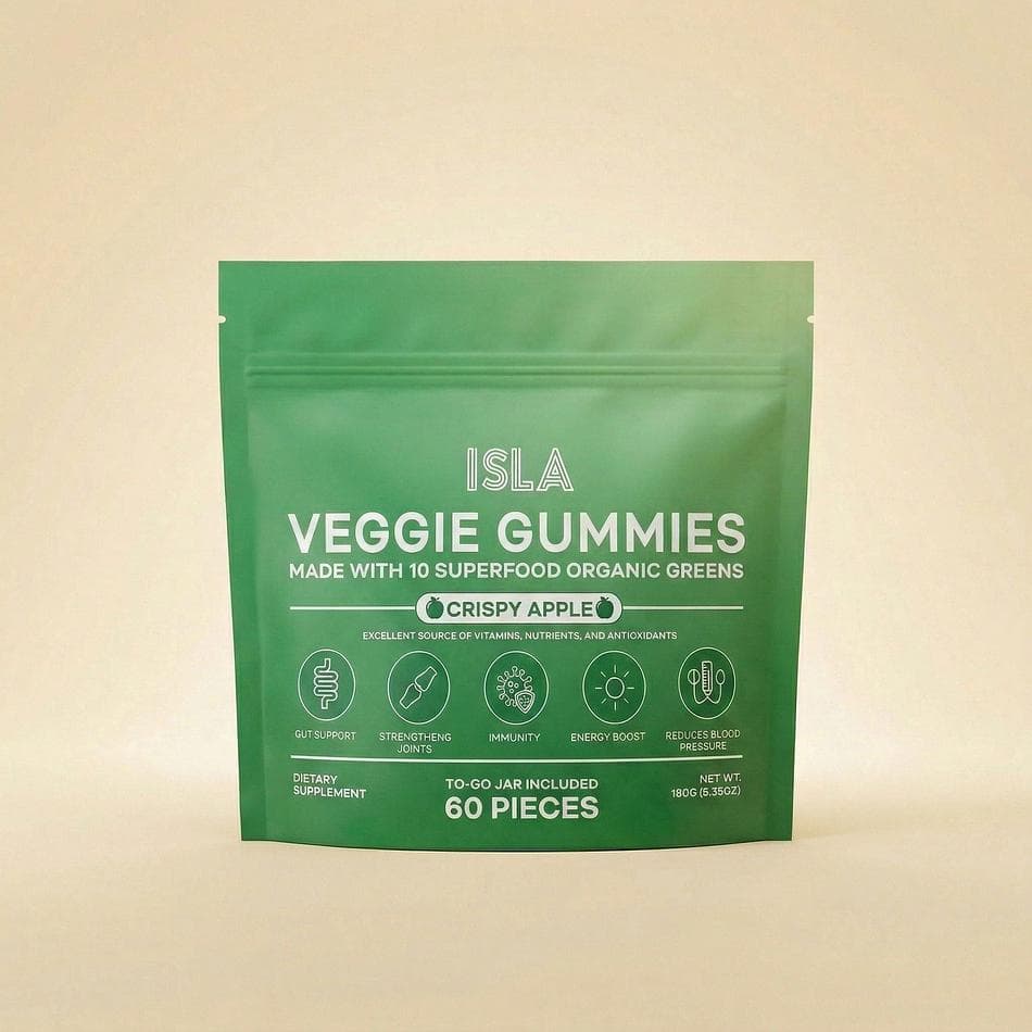 Super Greens Gummies, Organic Spirulina & Moringa, Easy Daily Greens, Won’t Melt, 60 Gummies (15 Servings)