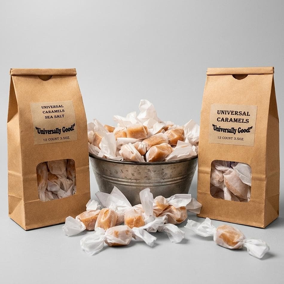 Butterscotch Caramels, Real Butter & Fresh Cream, Melt-In-Your-Mouth Gourmet Candy, 32 Individually Wrapped Pieces