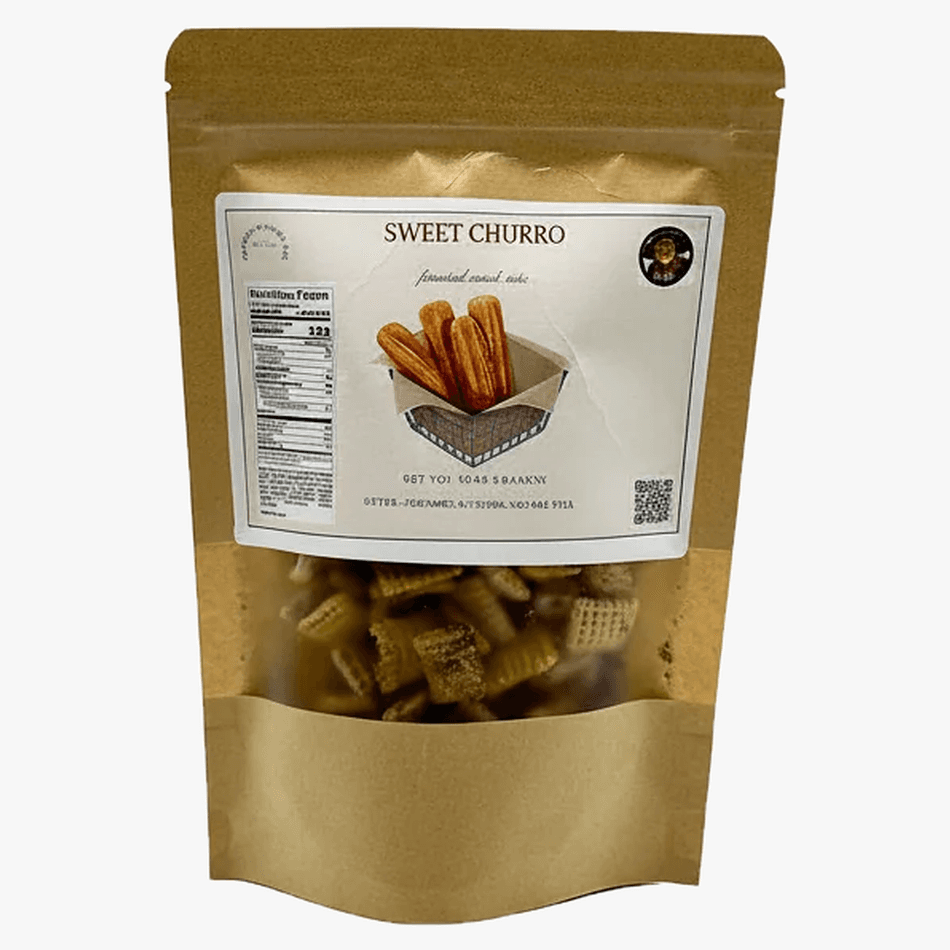 Churro Snack Mix, Chex-Style Cereal & Pretzels, Cinnamon Sugar Sweet Crunch, Nut-Free Option, 2.5 oz Bag
