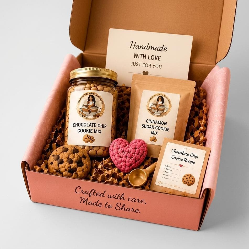 Monthly Cookie Mix Subscription Box, Rotating Flavors, Crochet Gifts, Recipe Card, 1 Box/Month