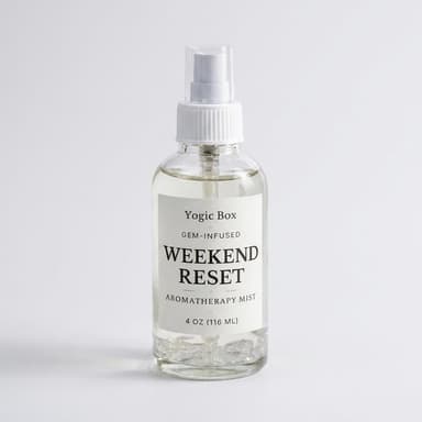Aromatherapy Room and Linen Spray Mist, Bergamot, Basil & Lemon Essential Oils, Weekend Reset, Clear Quartz Infused, 4 oz (118 ml)