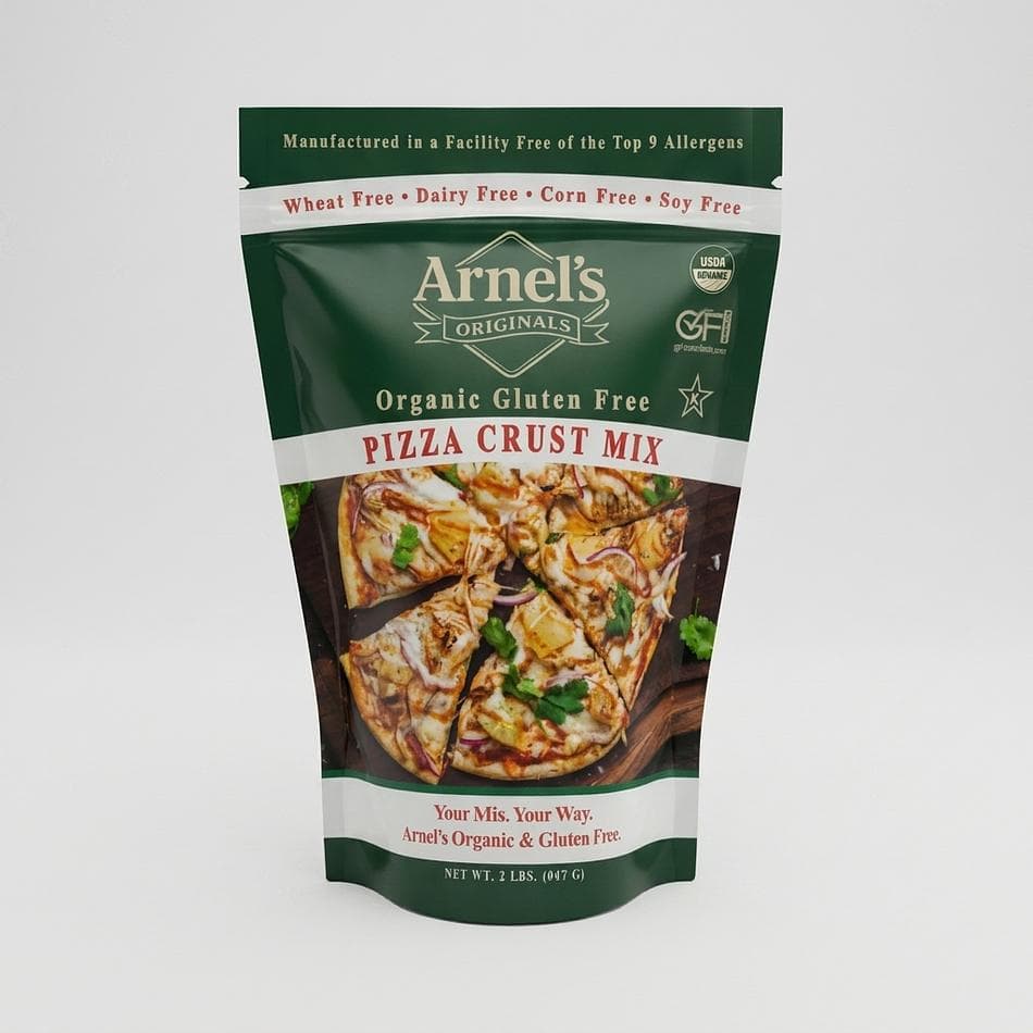 Organic Gluten-Free Pizza Crust Mix, Vegan & Dairy-Free, Easy Pizza Dough Mix, 2 lb Bag
