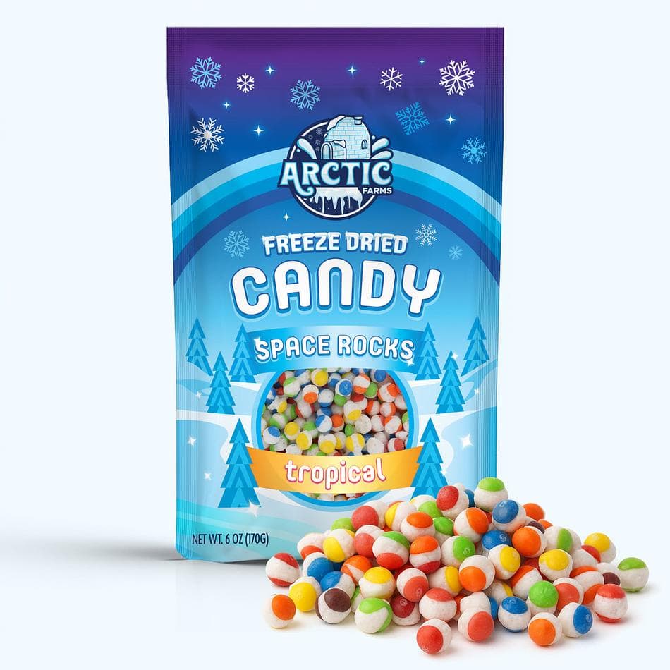 Freeze-Dried Space Rocks, Tropical, Ultra-Crunchy, Flavor-Bursting Fruity Bites, Large Resealable Bag (6 oz)