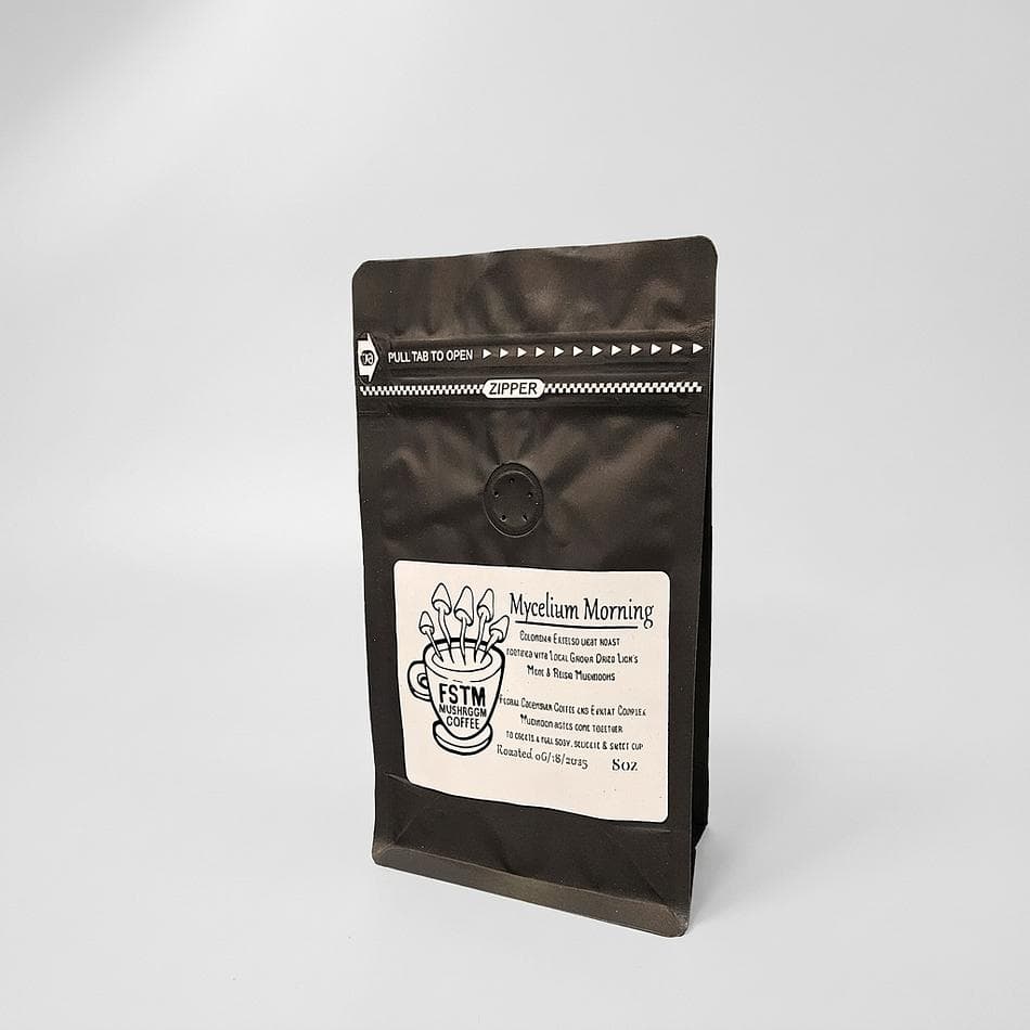 Ground Mushroom Coffee, Colombian Coffee + Lion’s Mane & Reishi, Coffee-Forward Taste, Pre-Ground Drip, 8 oz Bag