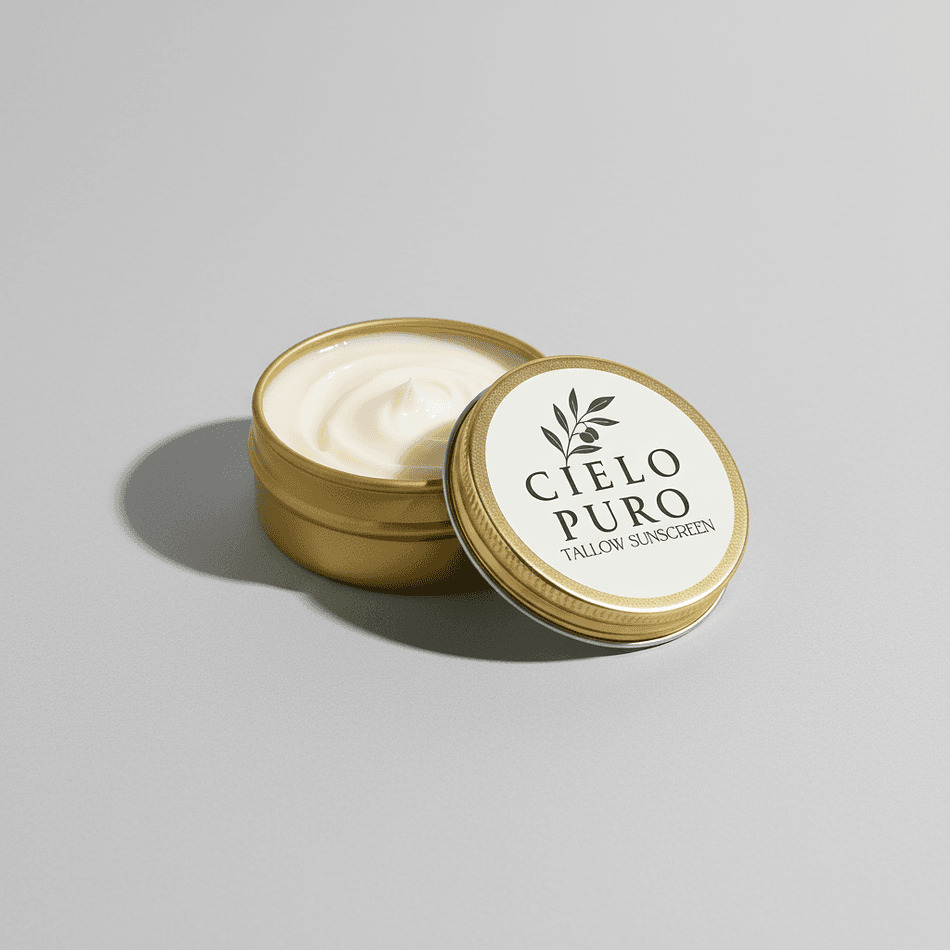 Tallow Sun  Balm, Grass-Fed Tallow & Non-Nano Zinc Oxide, Reef-Safe Broad Spectrum, 2 oz Tin