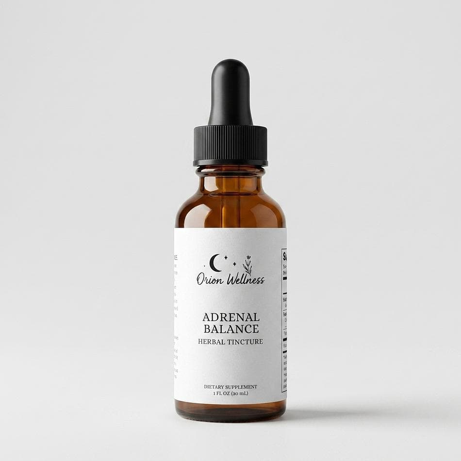 Adaptogenic Herbal Tincture, Ashwagandha + Holy Basil + Schisandra, Stress & Energy Support, 1:5 Extract, 100 Proof