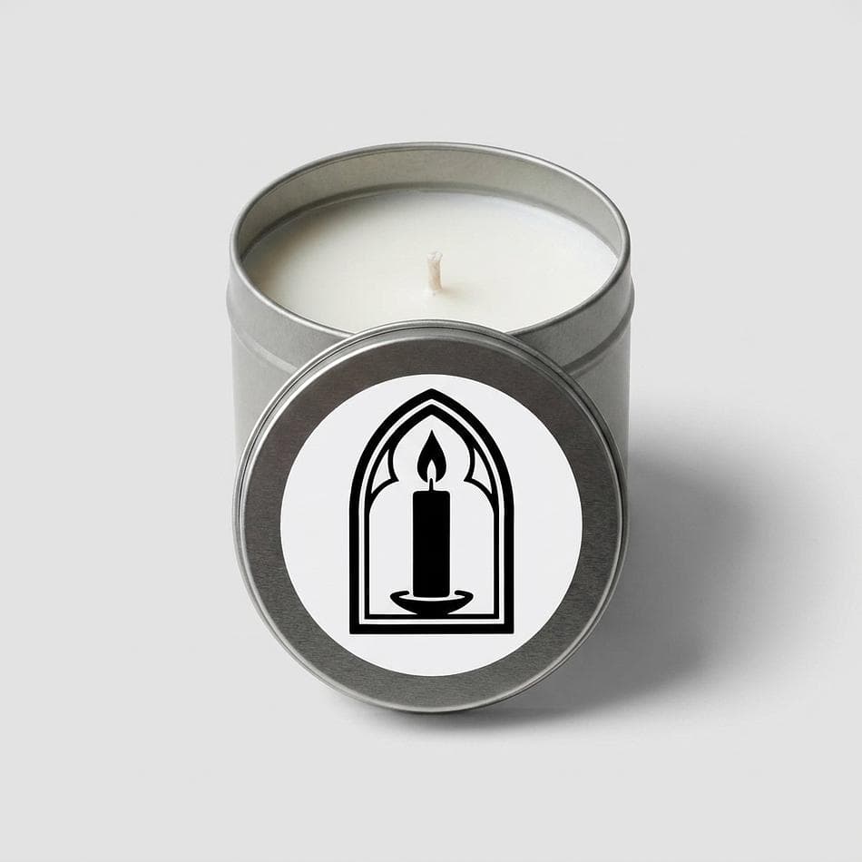 Coconut Wax Travel Tin Candle, Saffron & Clove with Incense, Amber & Patchouli, Grounding Scent, 3 oz, 20 Hr Burn