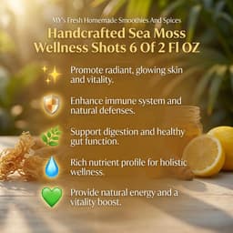 Sea Moss Wellness Shots (6-Pack) – 2 oz Ginger + Turmeric + Lemon + Honey • Made-to-Order • Free Shipping-4