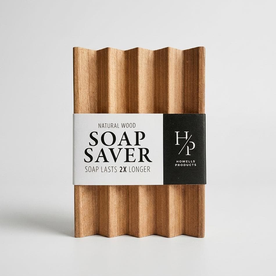 Self-Draining Wooden Soap Dish, Sustainable American Lumber, Keeps Bars Dry, Fits Standard Bar, 2.75 x 4 in