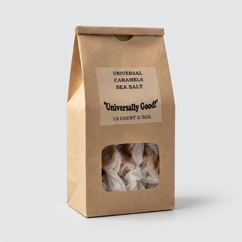 Cookies & Cream Gourmet Caramels, Real Butter & Cream, Melt-in-Your-Mouth Soft Candy, 12-Piece Bag