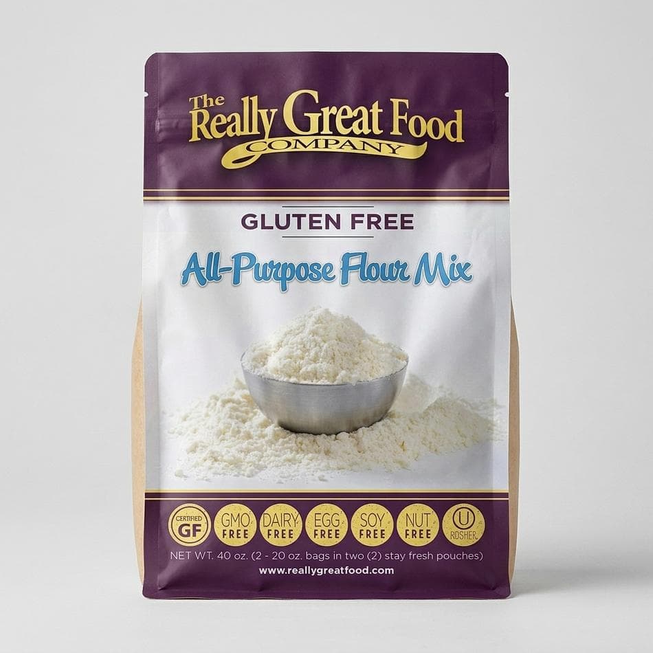 Gluten-Free All-Purpose Flour Blend, Dairy & Nut Free, Easy Baking Mix, 2 x 20 oz Pouches (2.5 lb Total)