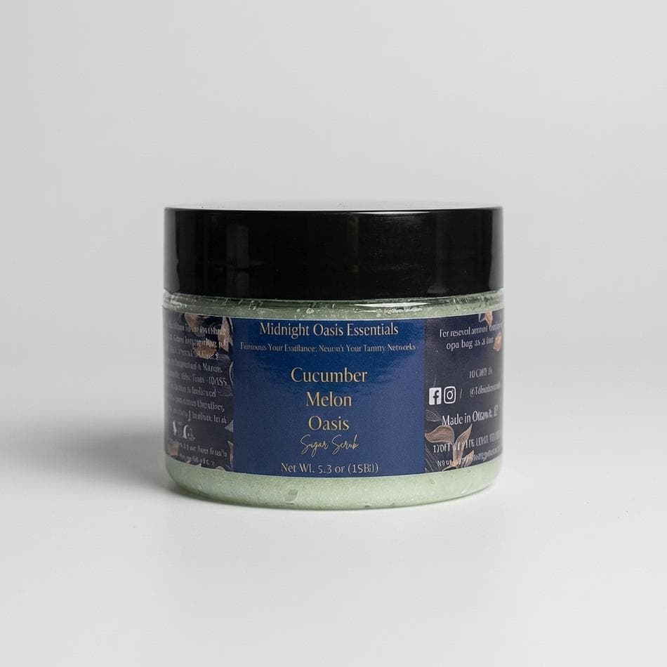 Whipped Sugar Body Scrub, Sugar + Shea Butter, Smooth Soft Skin, Cucumber Melon Scent, 1 Jar