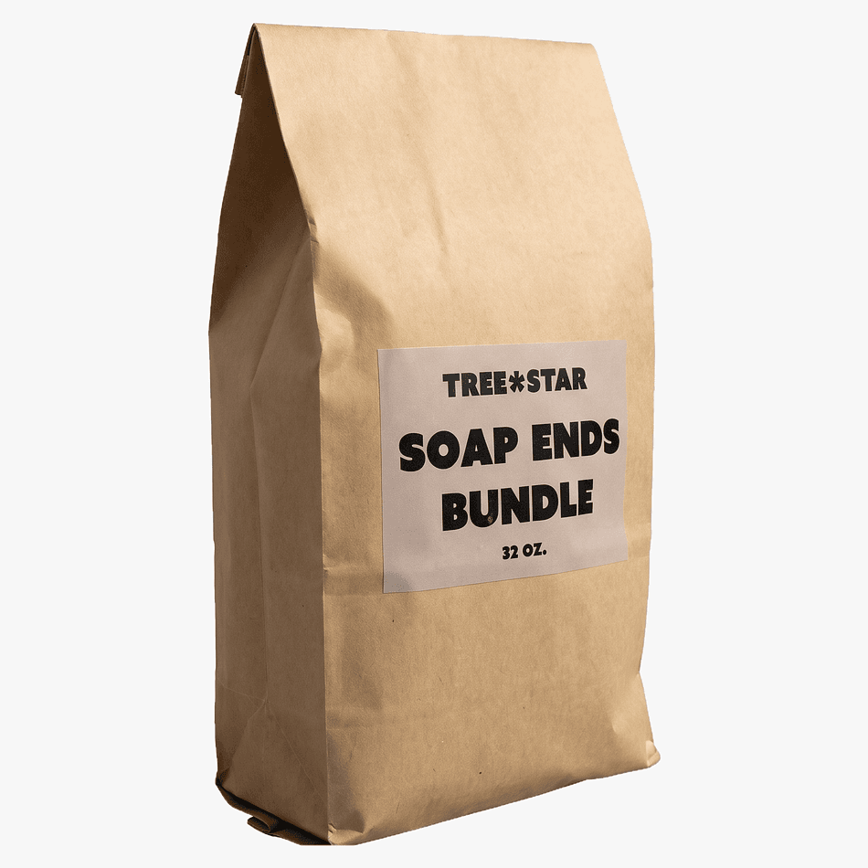 Soap Ends Bundle, Plant Oils (Olive, Coconut, Castor), Zero-Waste Variety Pack, 2 lb Assorted Bar Soap Pieces