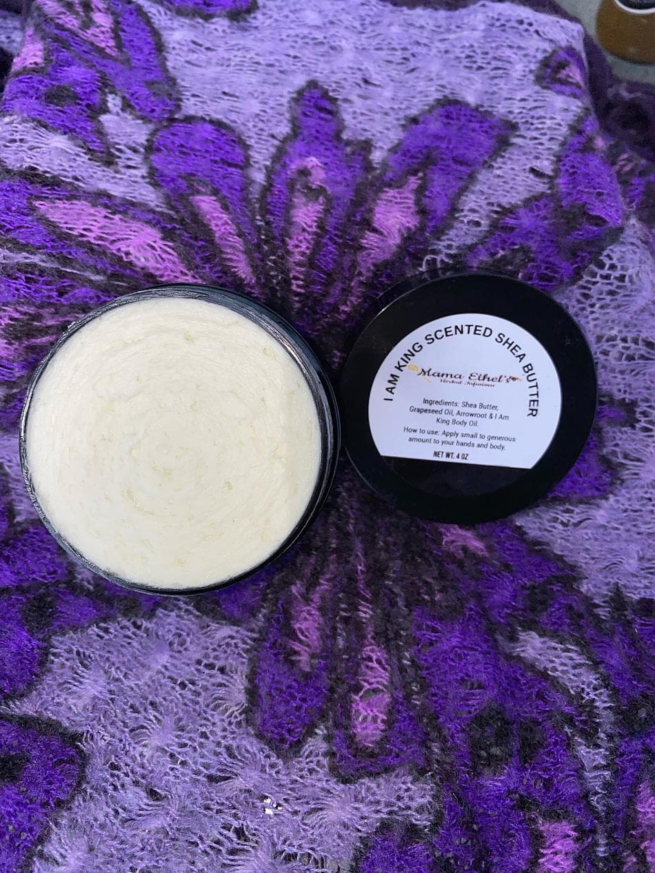 Scented White Shea Butter, I Am King Type Fragrance, Deep Moisture Body Butter, 4 oz
