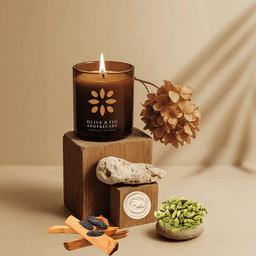 Olive & Fig Apothecary Desert Santal scented 2-wick 11 oz candle-0