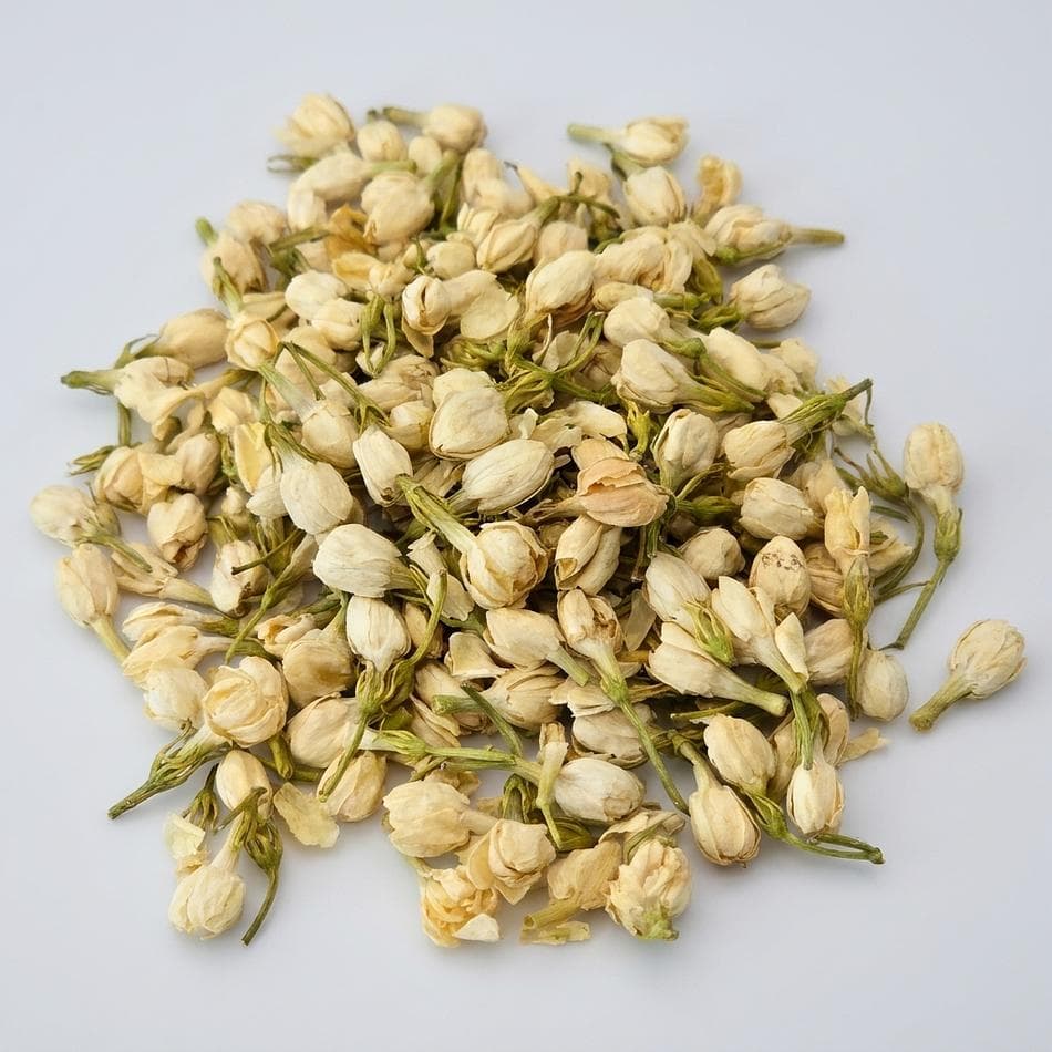 Dried Jasmine Flowers (Jasminum officinale), Floral Aroma for Tea Blends & Crafts, Whole Flower, 1 oz Bag