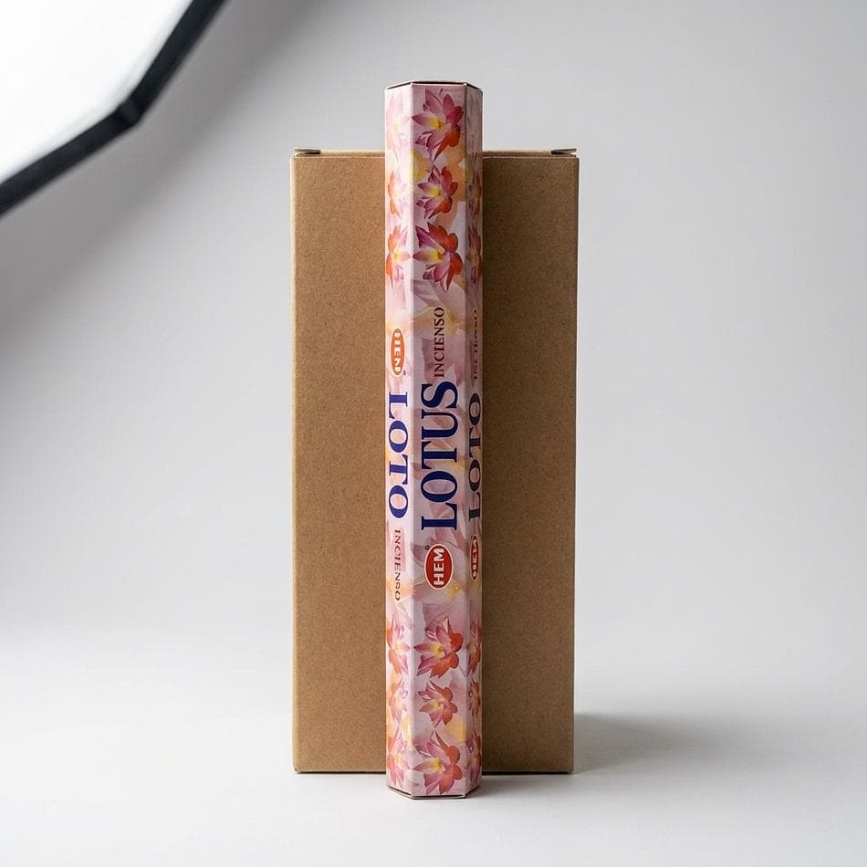 Lotus Incense Sticks, Lotus Flower Scent, Calming Relaxation & Meditation, 20 Sticks (Hexagon Pack)