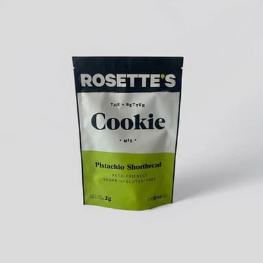 Pistachio Shortbread Cookie Mix, Almond Flour & Pistachios, Sugar-Free Keto Low Carb, 2g Net Carbs, 16 Cookies, 11 oz Bag