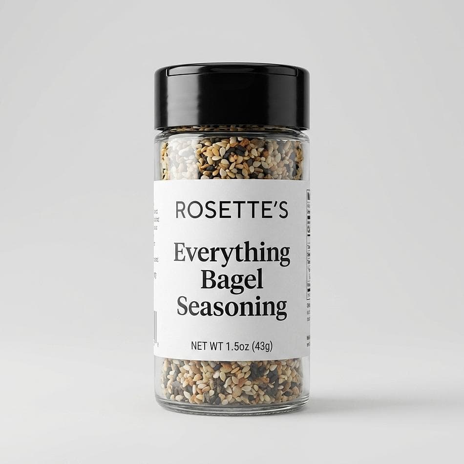 Everything Bagel Seasoning, Poppy Seed, Sesame, Garlic & Onion, No Added Sugar, Savory Crunch Topping, 1 Jar