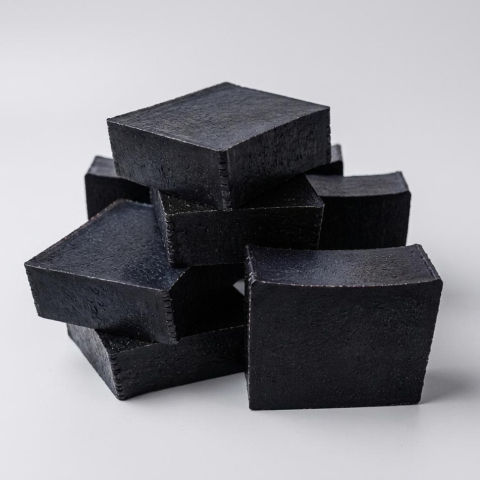 Exfoliating Goat Milk Soap Bar, Activated Charcoal & Fine Pumice, Rough Dry Skin Smoother, Sandalwood Oils, 4.5 oz