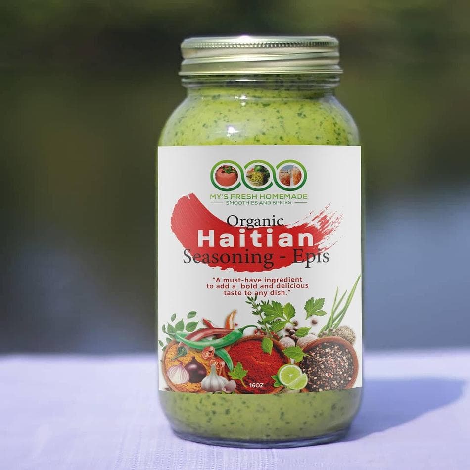 Haitian Homemade Organic Seasoning Spice Epis| Authentic 16 oz Seasoning Blend for Flavorful Dishes. Natural Premium Spice, My's Fresh Epis