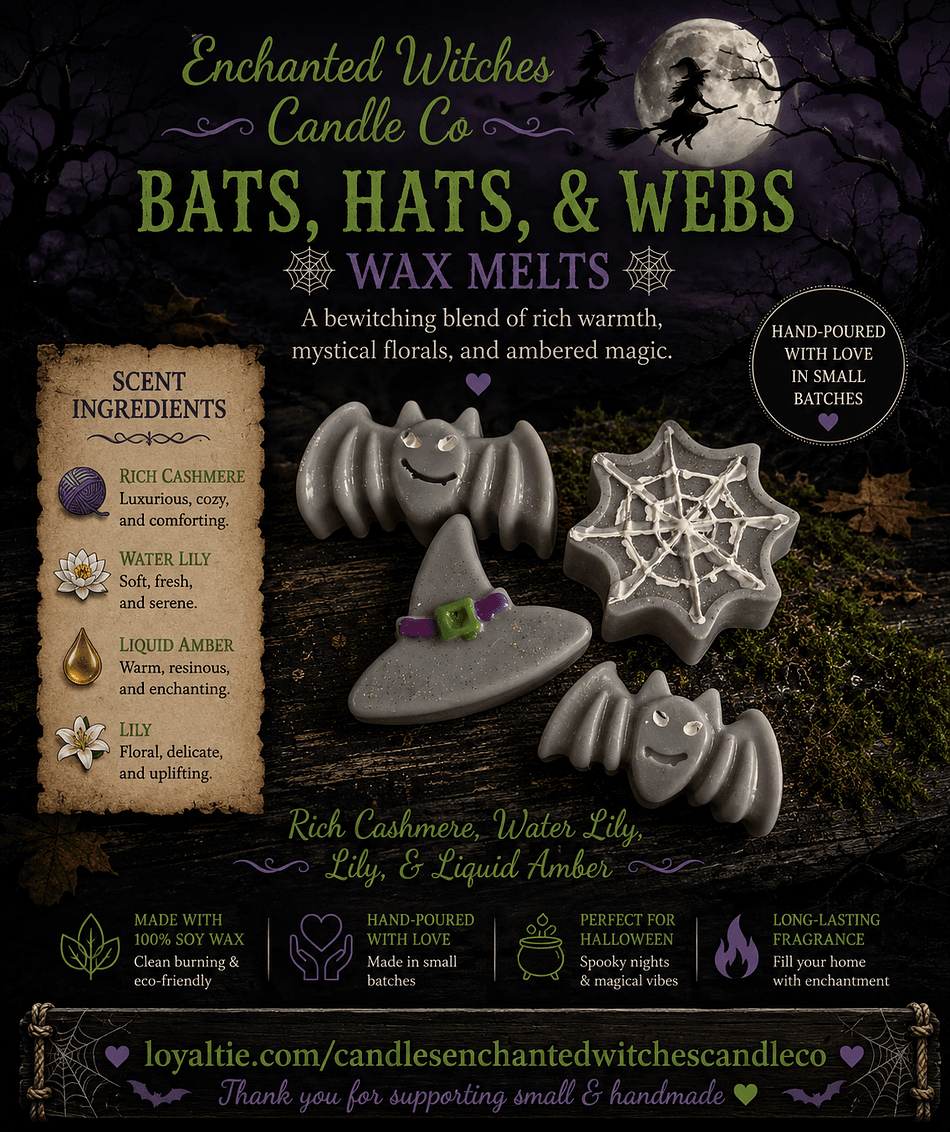 Bats, Hats, and Webs Wax Melts