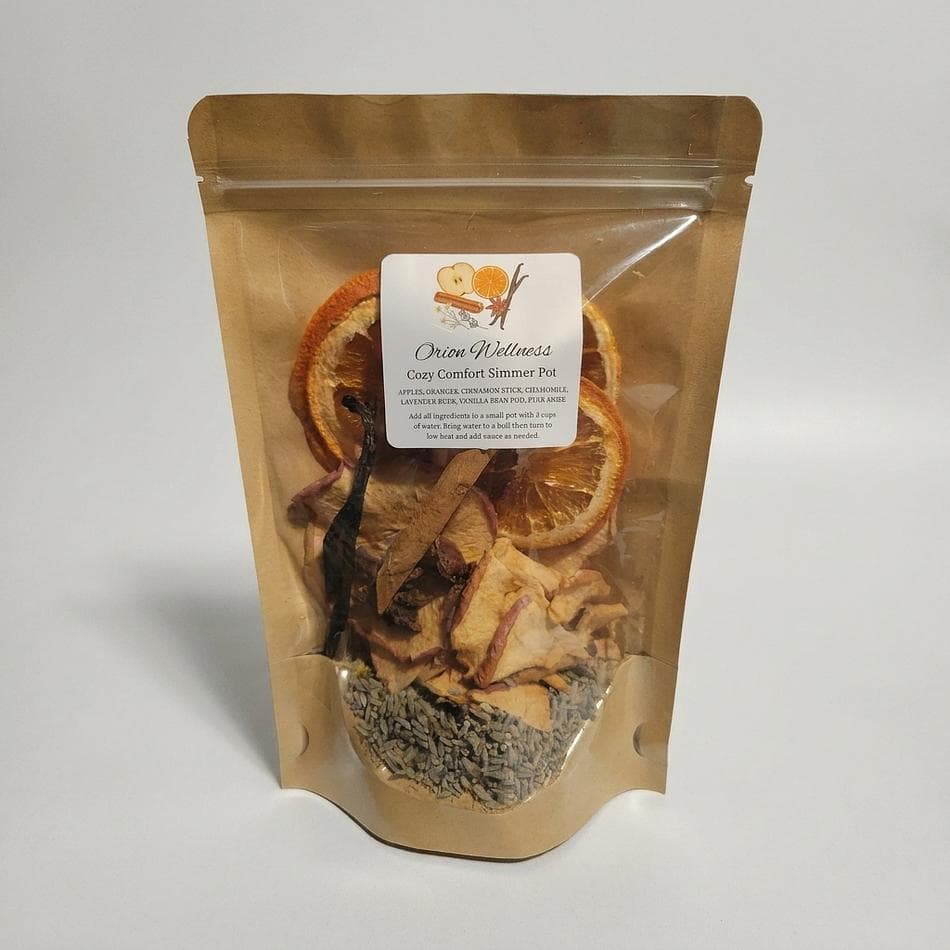 Stovetop Simmer Pot Kit, Apple & Orange, Cinnamon, Chamomile & Lavender, Cozy Home Aroma, Single Pack