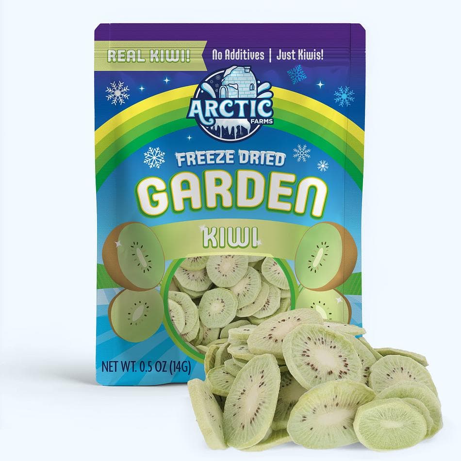 Freeze-Dried Green Kiwi, Tangy, Tropical Fruit Snack, Resealable Bag (0.6 oz)
