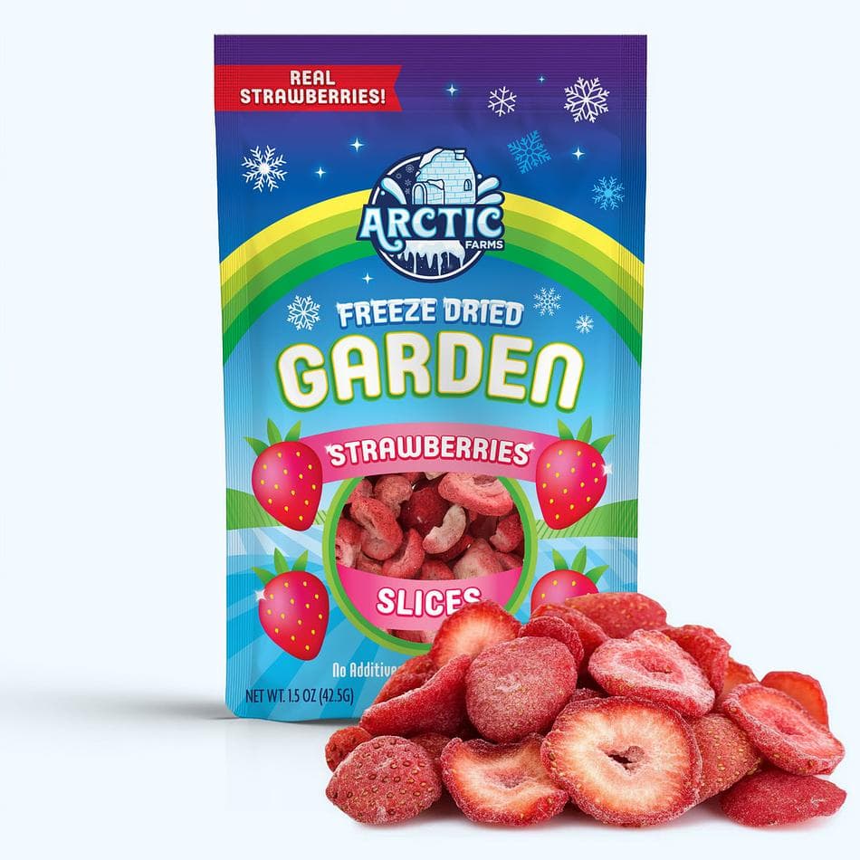 Freeze-Dried Organic Strawberry Slices, Sweet, Bright, Naturally Crisp, Large Resealable Bag (1.5 oz)