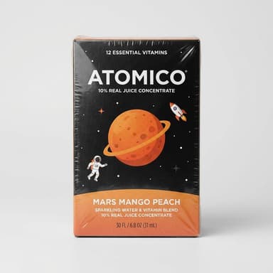 Sparkling Vitamin Water, Mango & Peach Juice, Vitamins + Electrolytes, Lightly Sweetened, 12-Pack