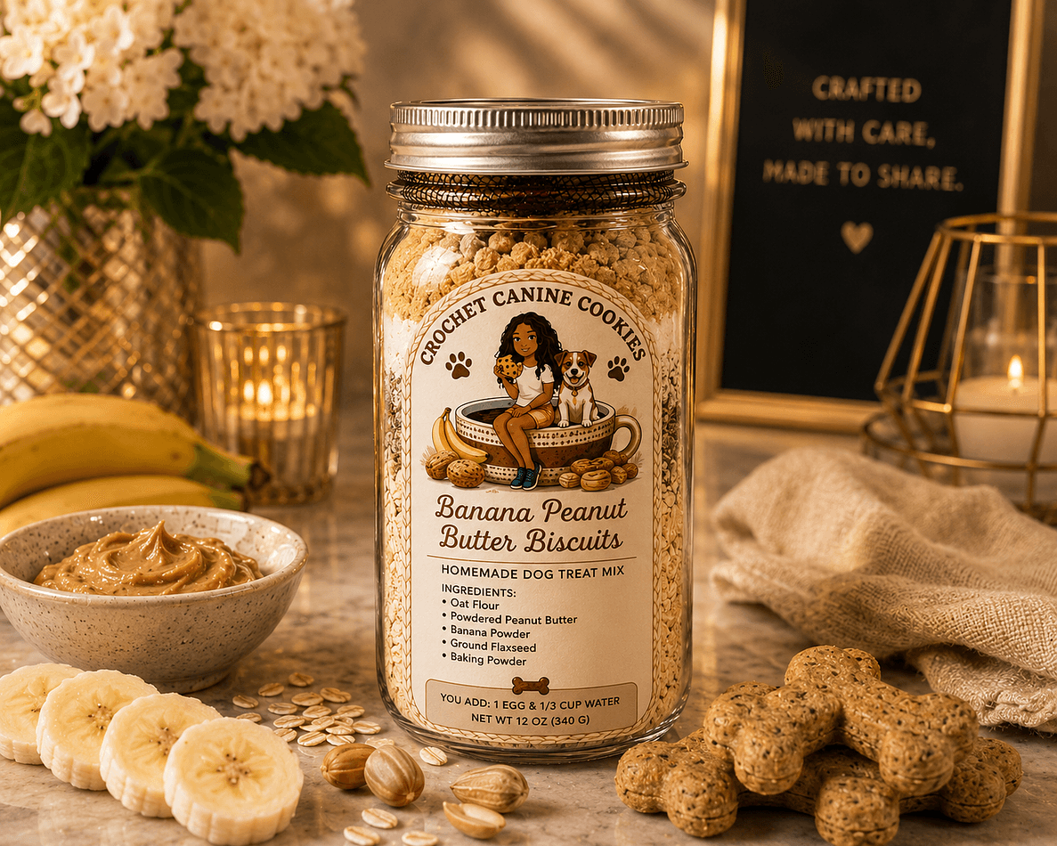 Bake-at-Home Peanut Butter & Banana Dog Cookie Mix, 12 oz Container