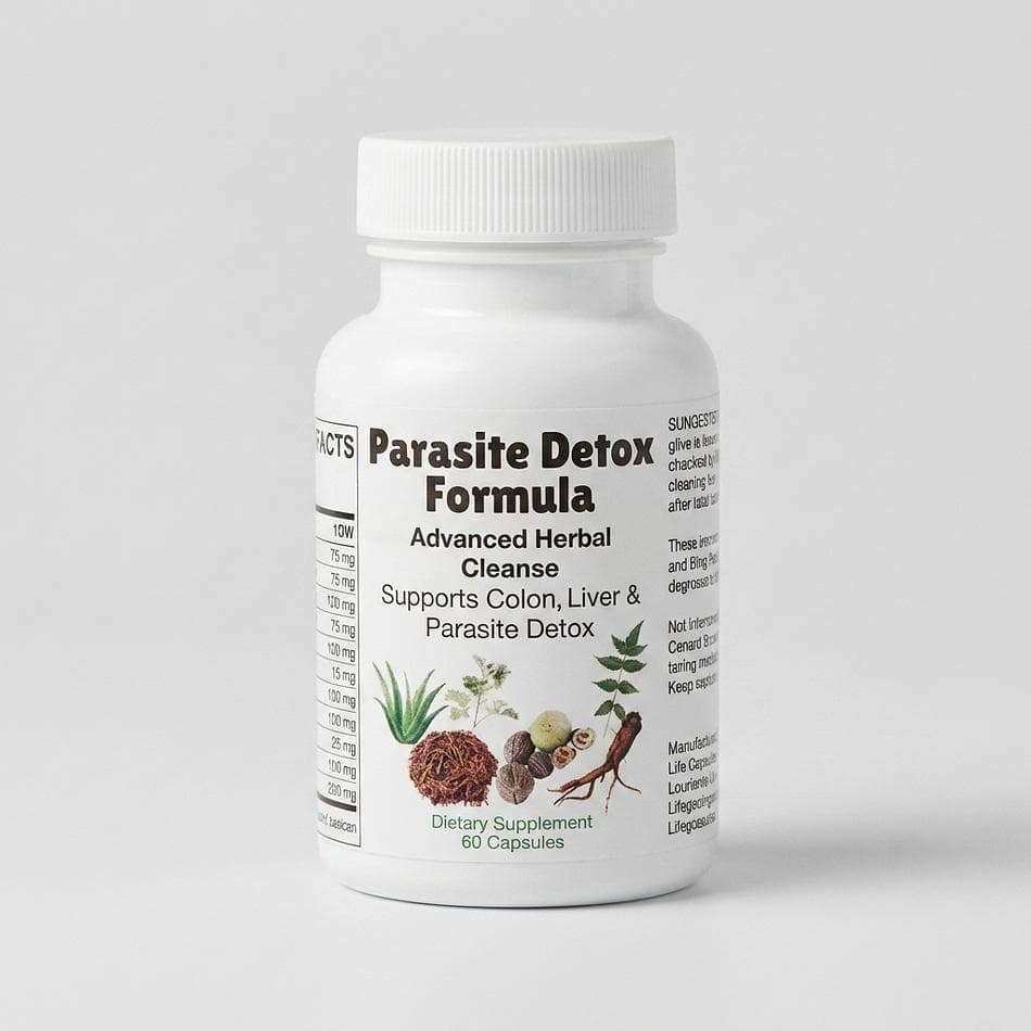 Parasite Cleanse Capsules + Toxin Binder Powder, Black Walnut & Wormwood + Activated Charcoal, Gut Detox Support, 90 Caps + Kit