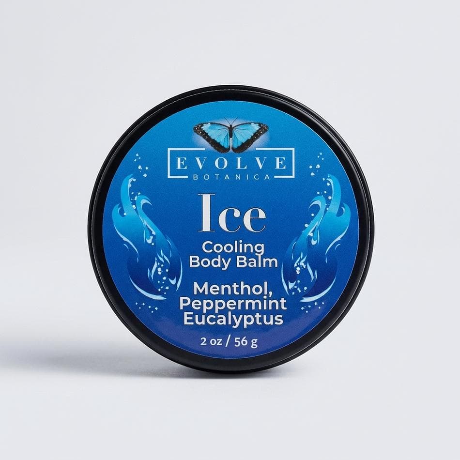 Cooling Body Balm, Menthol & Peppermint, Fast Cooling Relief, 2 oz Jar