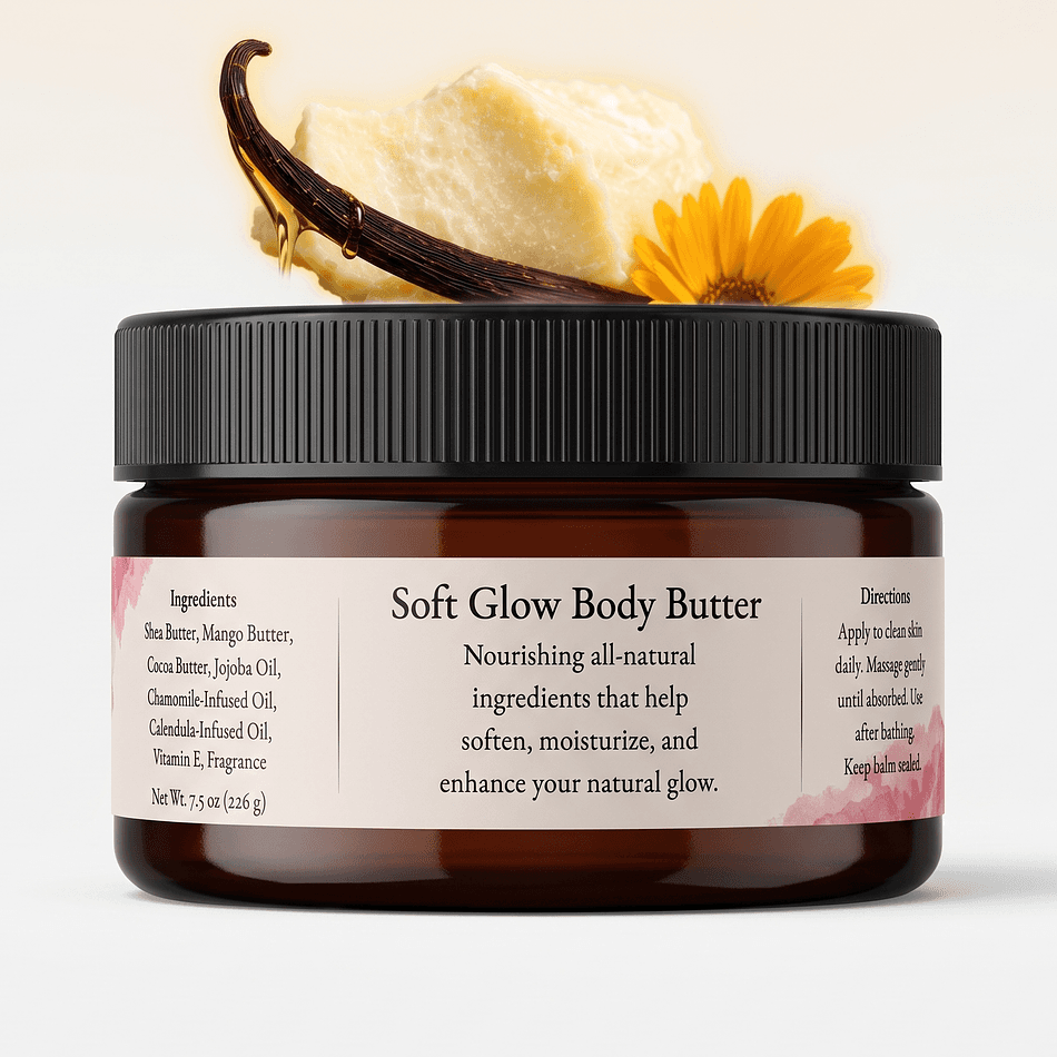 Whipped Body Butter, Shea + Mango + Cocoa Butter, 12+ Hour Hydration, Masculine Citrus & Woods Scent, 1 Jar