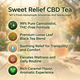 Sweet Relief Cbd Tea Caramel Lattea Black Tea, Premium Loose Tea.-6