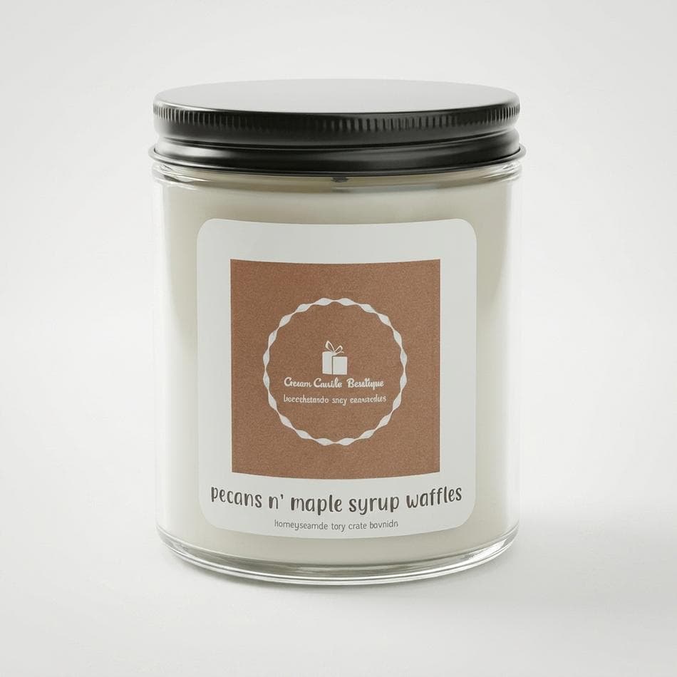 Breakfast Scented Candle, Toasted Pecan & Maple Syrup, Cozy Bakery Aroma, 9 oz Jar