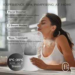 Gentle Face Steamer for Facial Deep Cleaning, 11-PC | Facial Steamer for Proactive Acne Treatment Unclogs Pores &amp; Treats Allergies | Facial Skin Care Products Includes Needles &amp; Tweezers-4