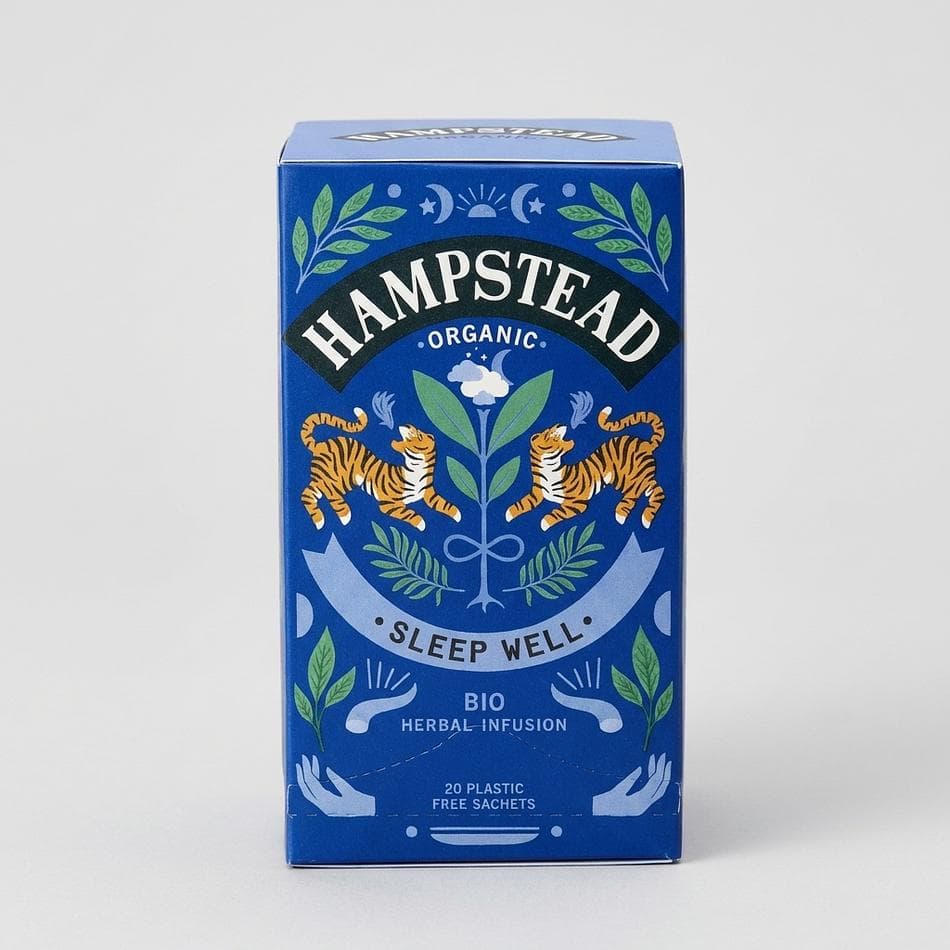 Organic Sleep Herbal Tea Bags, Rooibos Chamomile & Vanilla, Sweet Soothing Bedtime Blend, 20 Teabags