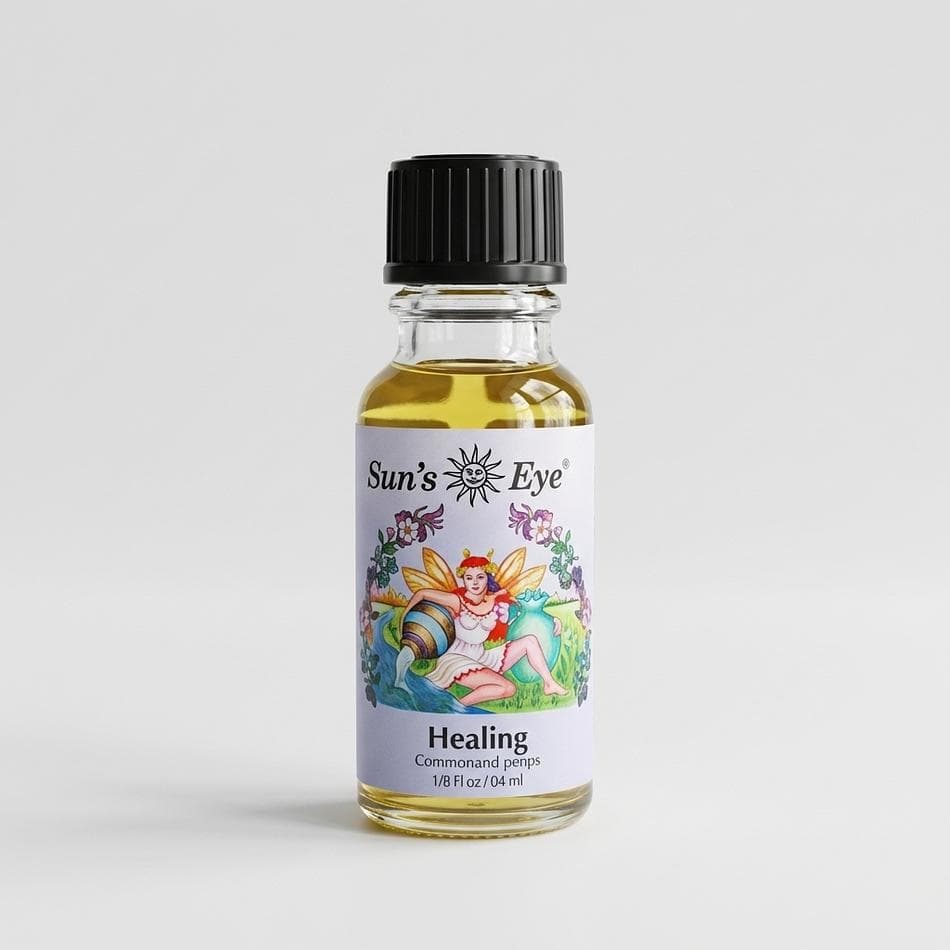 Healing Intention Fragrance Oil, Peppermint & Rose, Uplifting Aromatherapy Scent, 0.5 oz (15 mL) Glass Bottle