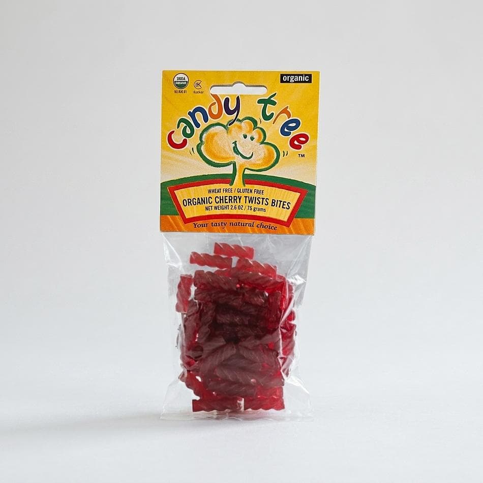 Organic Cherry Licorice Twist Bites, Fruit Juice Sweetened, Vegan & Gluten-Free, 2.6 oz Bag