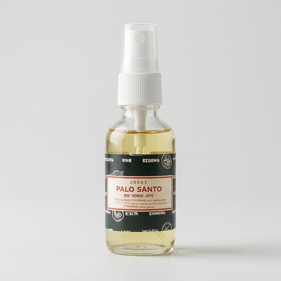Palo Santo Room Spray Air Freshener, Woody Scent, Smoke-Free Space Cleansing, 30 ml (1 oz) Travel Spray
