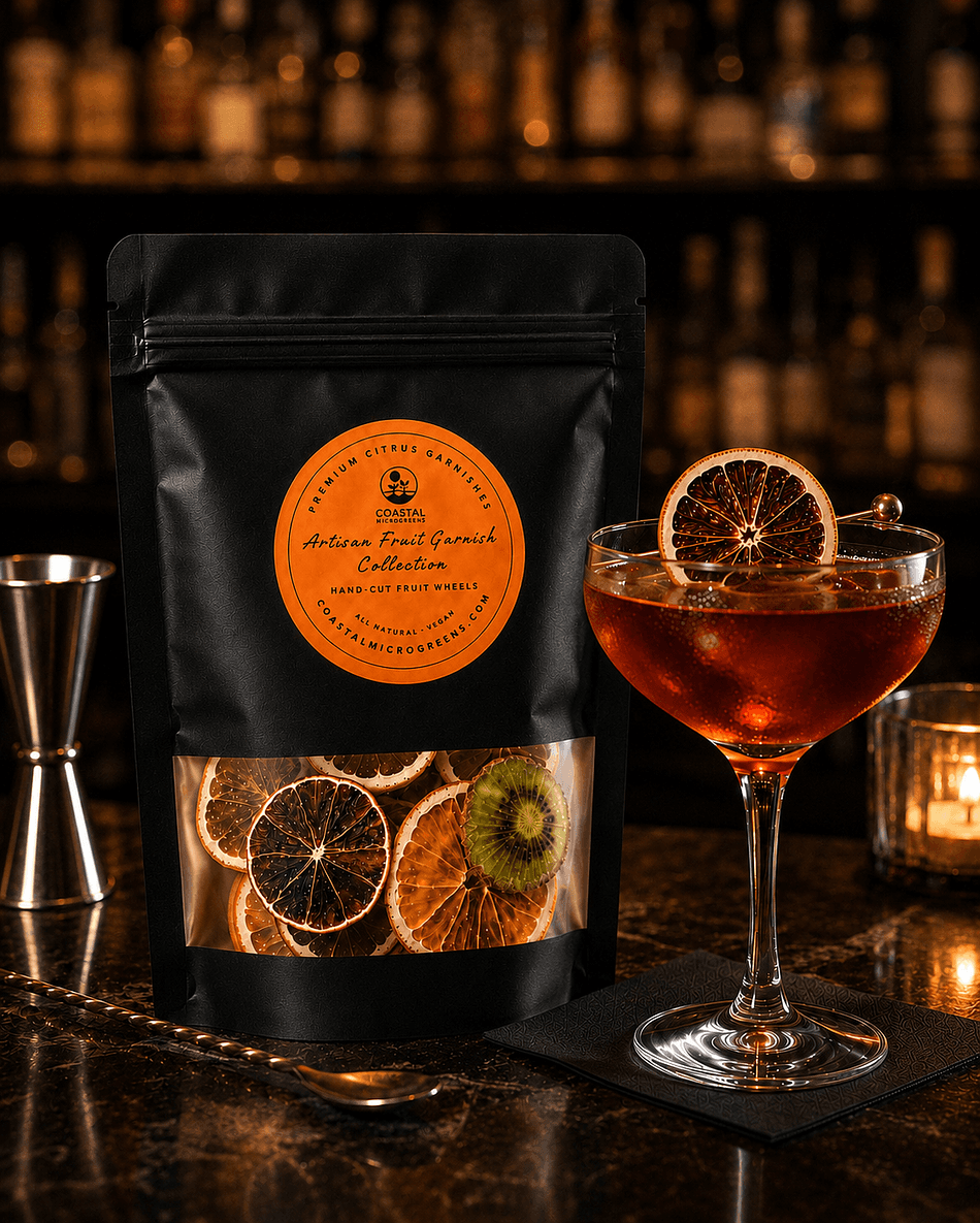 Dehydrated Fruit Cocktail Garnishes, Citrus & Tropical Slices, Bar-Ready Drink Decor, Seasonal Assortment, 1 Pack