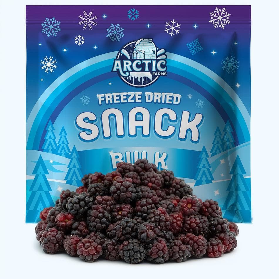 Freeze-Dried Boysenberry, Premium Whole Berry Snack, Bulk Bag (12 oz)