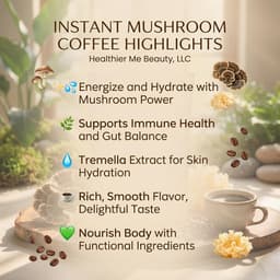 Instant Mushroom Coffee with Turkey Tail and Tremella Extracts - Energize and Hydrate | 6.35 oz|-9