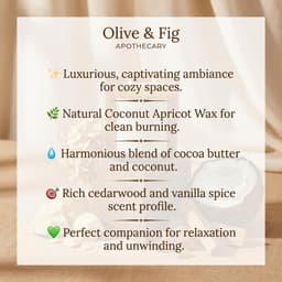 Olive & Fig Apothecary Amberwood scented 2-wick 11 oz candle-3