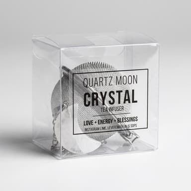 Natural Quartz Crescent Moon Stainless Steel Tea Ball Infuser